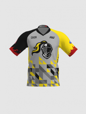 Podiumwear Men's Silver Short Sleeve MTB Jersey - New Fabric 2025!
