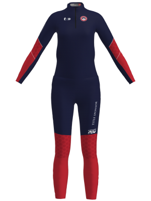 Podiumwear Women's Gold Two-Piece Race Suit