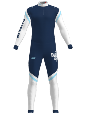 Podiumwear Unisex Silver Two-Piece Race Suit