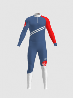 Podiumwear Unisex Silver Two-Piece Race Suit