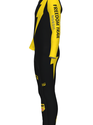 Podiumwear Unisex Gold Two-Piece Race Suit