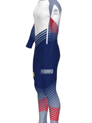 Podiumwear Unisex Silver Two-Piece Race Suit