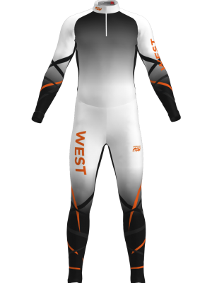 Podiumwear Unisex Silver Two-Piece Race Suit