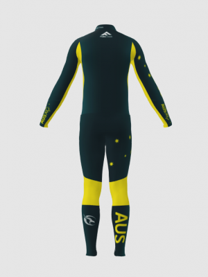 Podiumwear Unisex Gold Two-Piece Race Suit