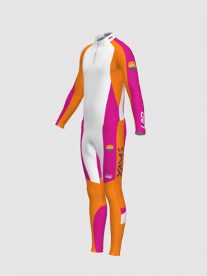 Podiumwear Unisex Gold Two-Piece Race Suit