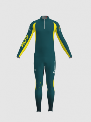 Podiumwear Unisex Gold Two-Piece Race Suit