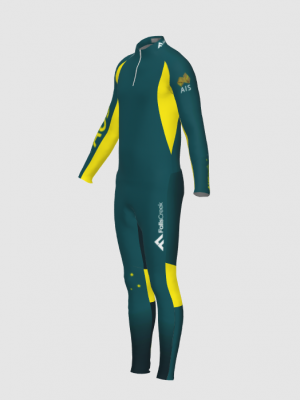 Podiumwear Unisex Gold Two-Piece Race Suit