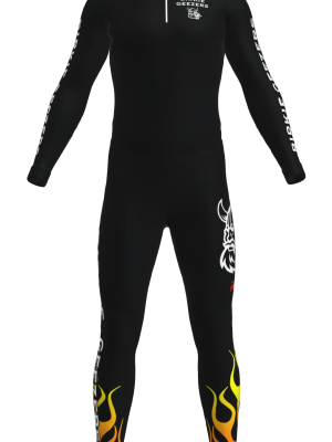 Podiumwear Unisex Silver Two-Piece Race Suit