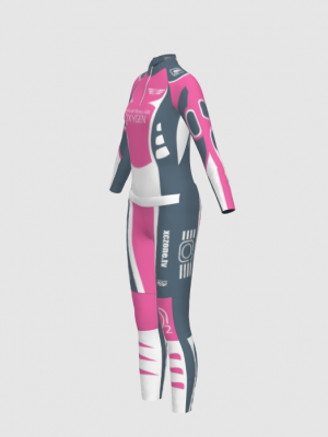 Podiumwear Women's Gold Two-Piece Race Suit