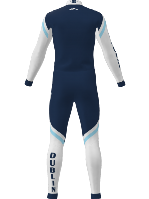 Podiumwear Unisex Silver Two-Piece Race Suit