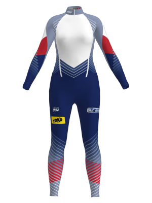 Podiumwear Women's Silver Two-Piece Race Suit