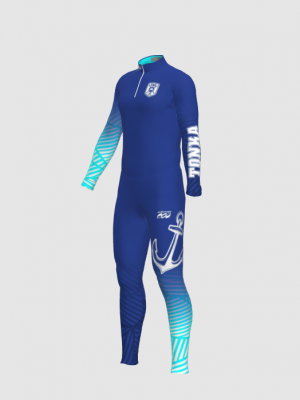 Podiumwear Unisex Silver Two-Piece Race Suit