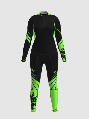 Podiumwear Women's Gold Two-Piece Race Suit