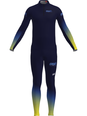 Podiumwear Unisex Gold Two-Piece Race Suit