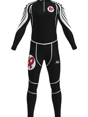 Podiumwear Unisex Silver Two-Piece Race Suit