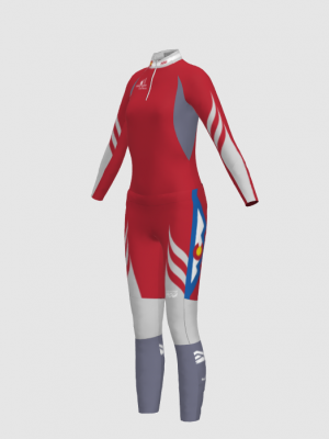 Podiumwear Women's Gold Two-Piece Race Suit