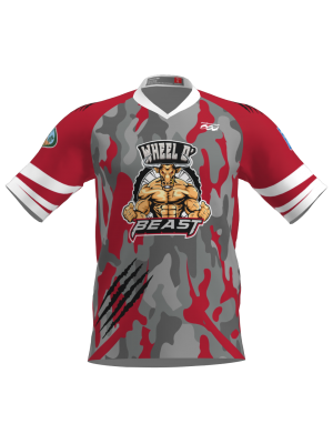 Podiumwear Men's Silver Short Sleeve MTB Jersey - New Fabric 2025!
