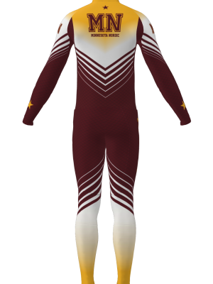 Podiumwear Unisex Gold Two-Piece Race Suit