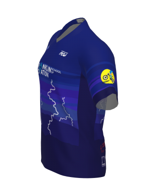 Podiumwear Men's Silver Short Sleeve MTB Jersey - New Fabric 2025!