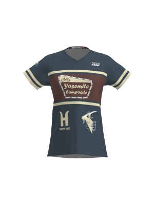 Podiumwear Women's Silver Short Sleeve MTB Jersey - NEW FABRIC 2025!