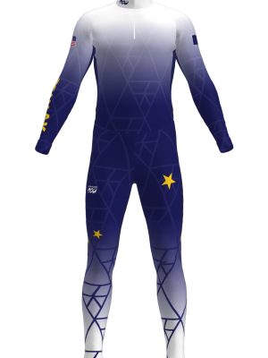 Podiumwear Unisex Silver Two-Piece Race Suit