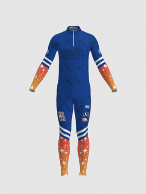 Podiumwear Unisex Gold Two-Piece Race Suit