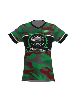 Podiumwear Women's Silver Short Sleeve MTB Jersey - NEW FABRIC 2025!