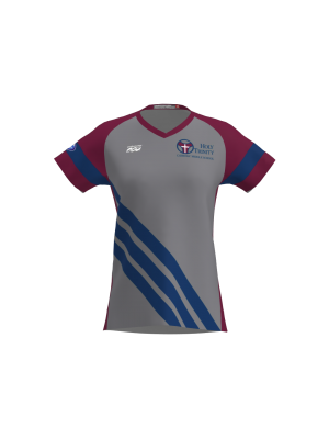 Podiumwear Women's Silver Short Sleeve MTB Jersey - NEW FABRIC 2025!