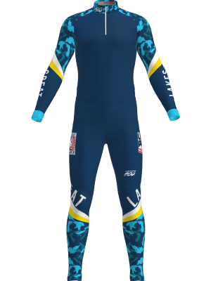 Podiumwear Unisex Silver Two-Piece Race Suit