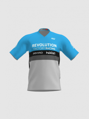Podiumwear Men's Silver Short Sleeve MTB Jersey - New Fabric 2025!