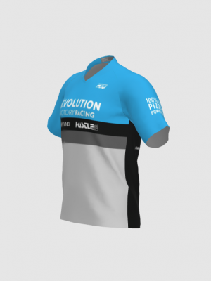 Podiumwear Men's Silver Short Sleeve MTB Jersey - New Fabric 2025!