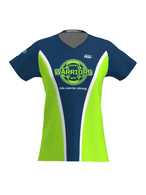 Podiumwear Women's Silver Short Sleeve MTB Jersey - NEW FABRIC 2025!