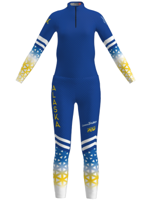 Podiumwear Women's Gold Two-Piece Race Suit