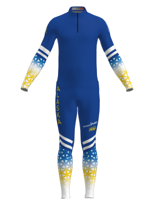 Podiumwear Unisex Gold Two-Piece Race Suit