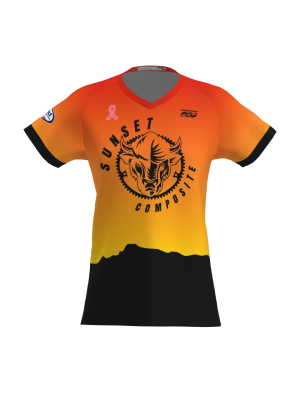 Podiumwear Women's Silver Short Sleeve MTB Jersey - NEW FABRIC 2025!