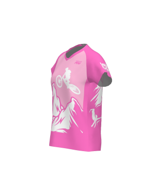 Podiumwear Women's Silver Short Sleeve MTB Jersey - NEW FABRIC 2025!