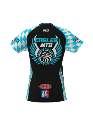 Podiumwear Women's Silver Short Sleeve MTB Jersey - NEW FABRIC 2025!