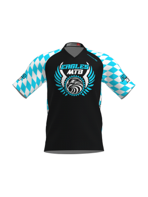 Podiumwear Men's Silver Short Sleeve MTB Jersey - New Fabric 2025!