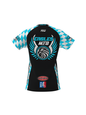 Podiumwear Women's Silver Short Sleeve MTB Jersey - NEW FABRIC 2025!