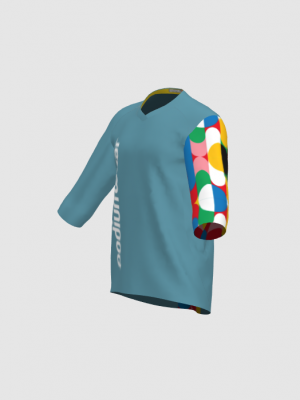 Podiumwear Men's Loose Fit Short Sleeve MTB Jersey (Cycling) Side View