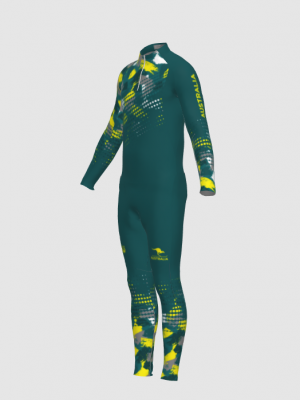 Podiumwear Unisex Gold Two-Piece Race Suit