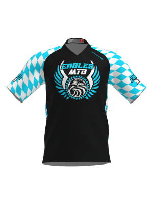 Podiumwear Men's Silver Short Sleeve MTB Jersey - New Fabric 2025!