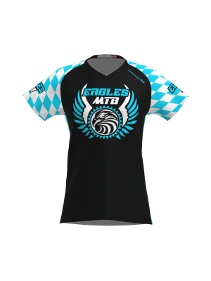 Podiumwear Women's Silver Short Sleeve MTB Jersey - NEW FABRIC 2025!