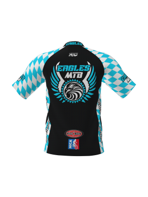 Podiumwear Men's Silver Short Sleeve MTB Jersey - New Fabric 2025!
