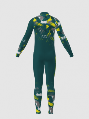 Podiumwear Unisex Gold Two-Piece Race Suit