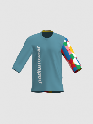 Podiumwear Men's Loose Fit Short Sleeve MTB Jersey (Cycling) Front View