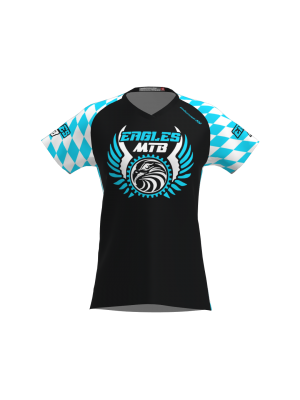 Podiumwear Women's Silver Short Sleeve MTB Jersey - NEW FABRIC 2025!