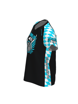 Podiumwear Women's Silver Short Sleeve MTB Jersey - NEW FABRIC 2025!