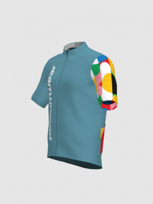 Podiumwear Men's Silver Full Zip Jersey