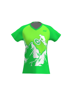Podiumwear Women's Silver Short Sleeve MTB Jersey - NEW FABRIC 2025!